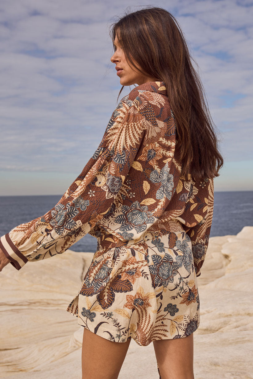 Spell - Volcano Goddess Shirt Dress - Coconut