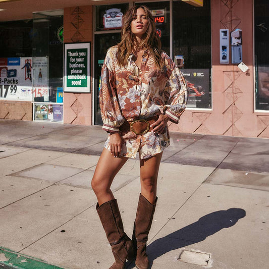 Spell - Volcano Goddess Shirt Dress - Coconut