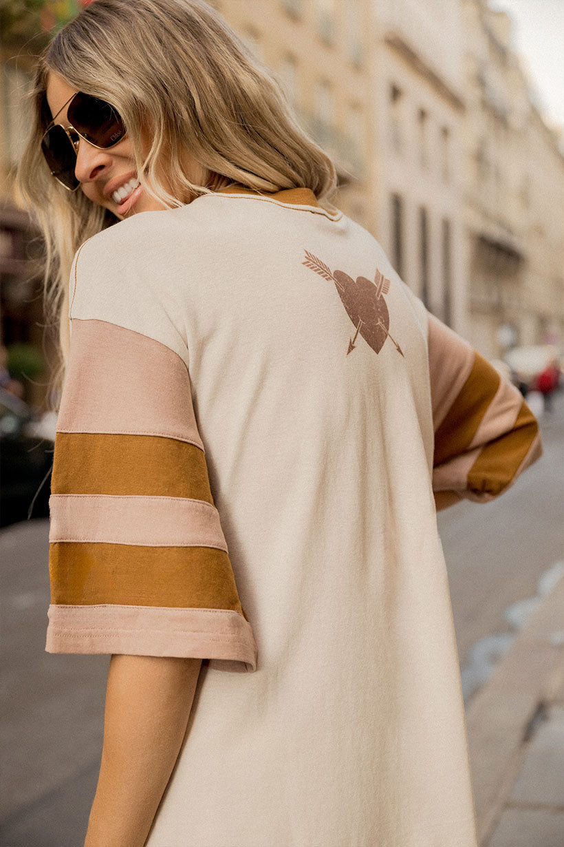 Spell - Homecoming Oversized Biker Tee - Stone - Pre Order (Coming Soon)