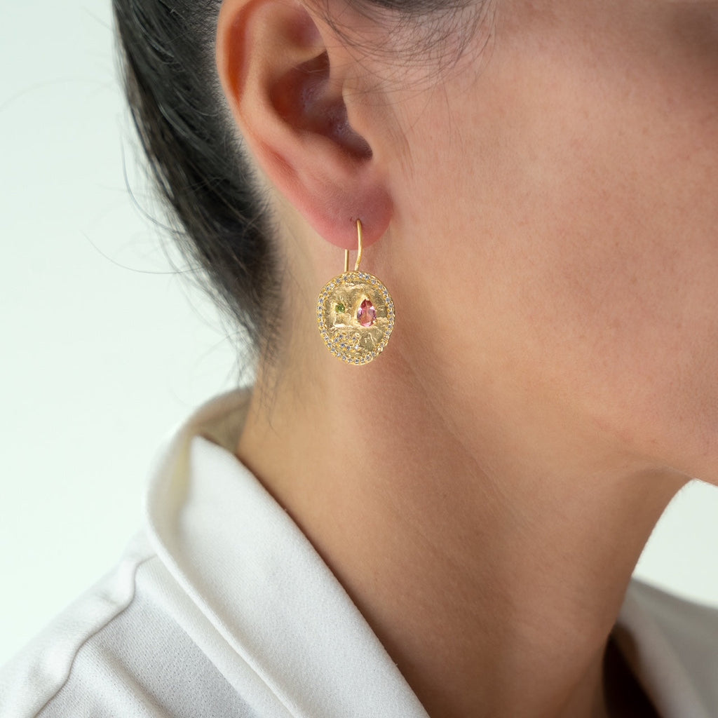 Rubyteva Design - Pink Tourmaline Alila Earrings