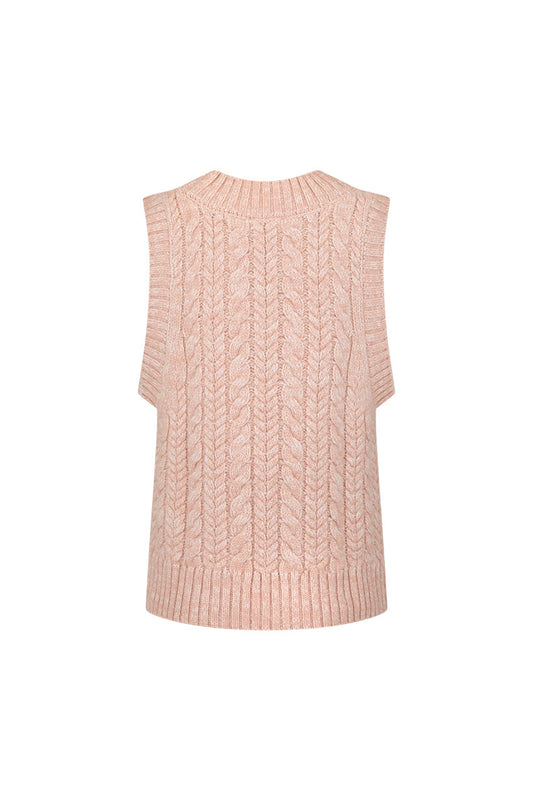 Spell - Rolling Hills Knit Vest - Dusty Rose