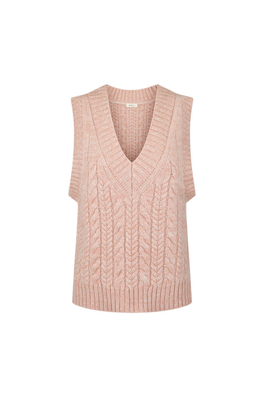 Spell - Rolling Hills Knit Vest - Dusty Rose