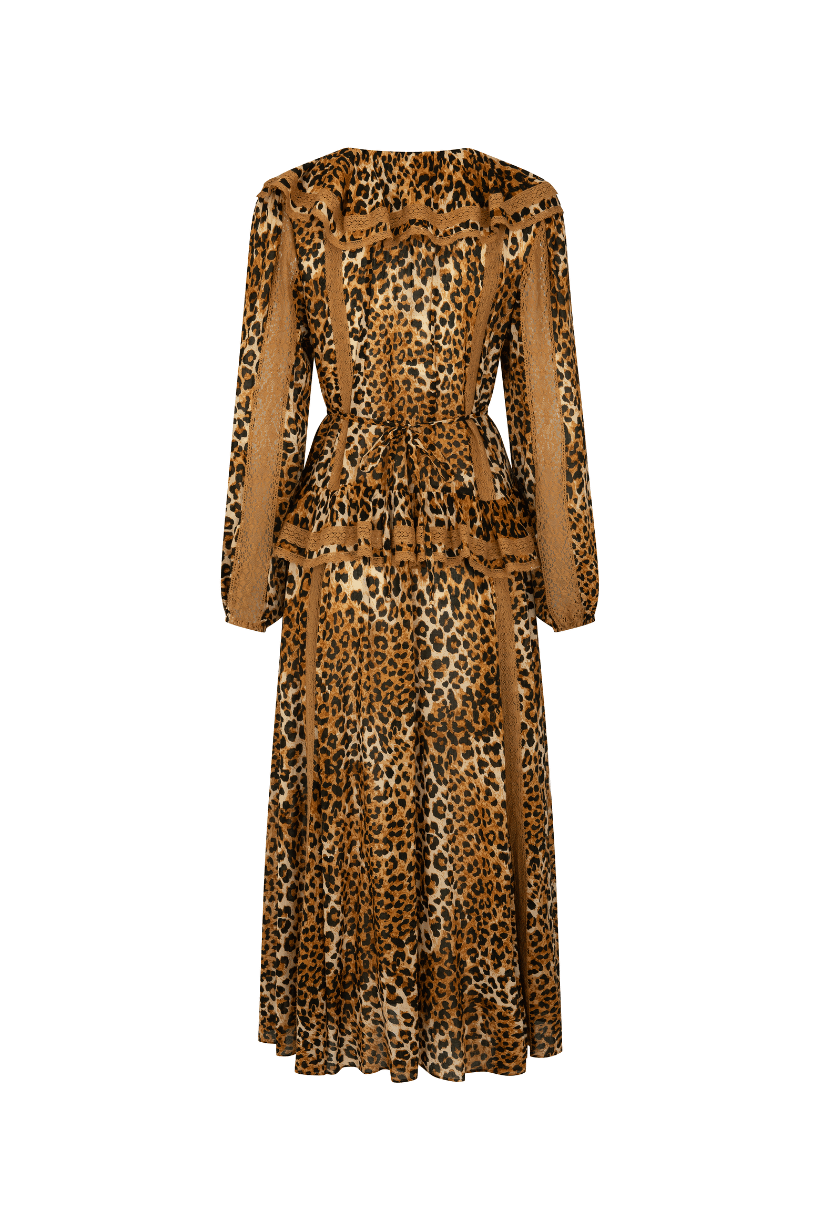 Spell - Samantha Lace Gown - Vintage Leopard