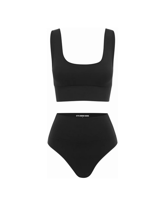 INC - The Contour Crop Top - Black
