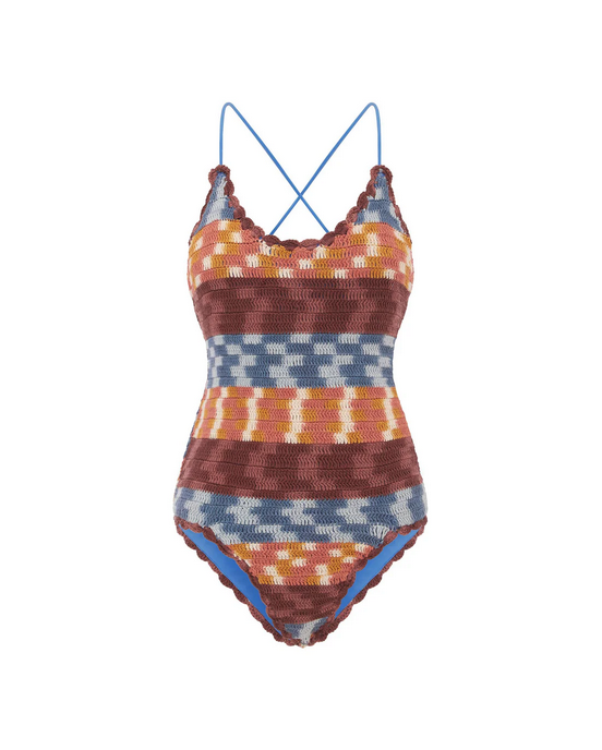 INC - The Crochet One Piece - Azul