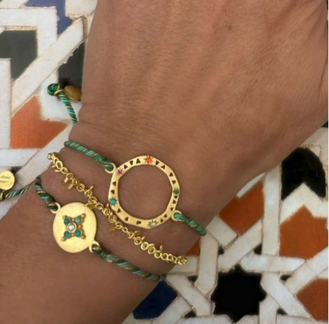 Rubyteva Design - Casablanca Adjustable Bracelet - Turquoise