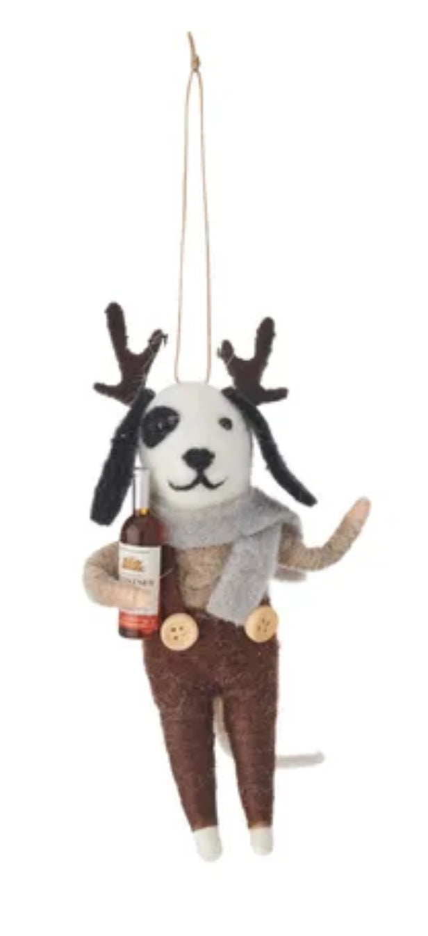 CTC - Wine Dog Ornaments