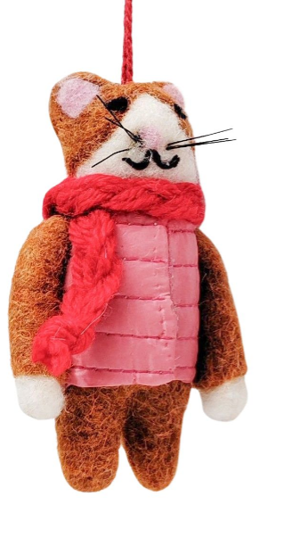 Cat & Dog - Puffer Jackets - Hanging Decoration