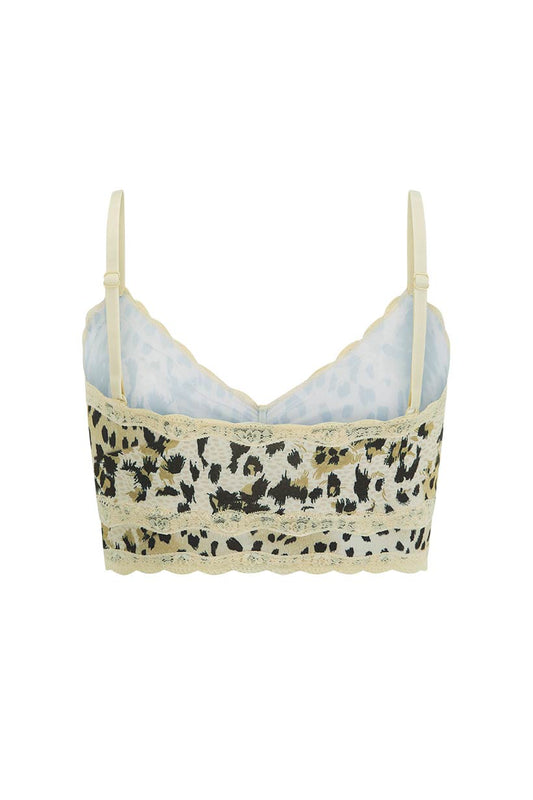 Spell - Snow Leopard Lace Bralette - Animal