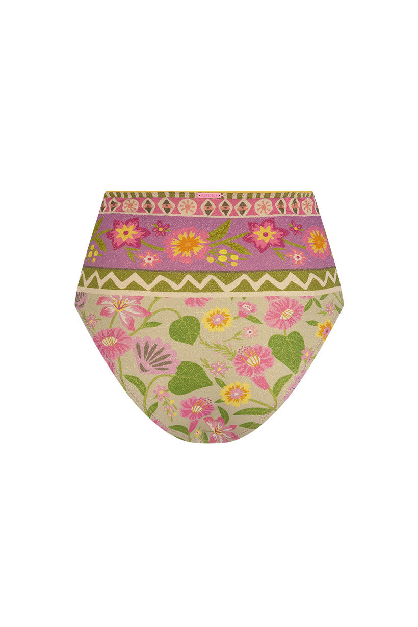 Spell - Goldie Shimmer High Waist Pant - Desert Rose