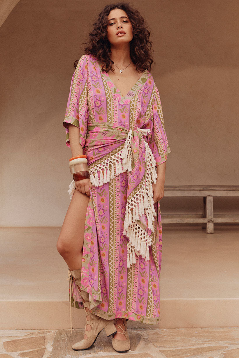 Spell - Goldie Tassel Sarong - Desert Rose