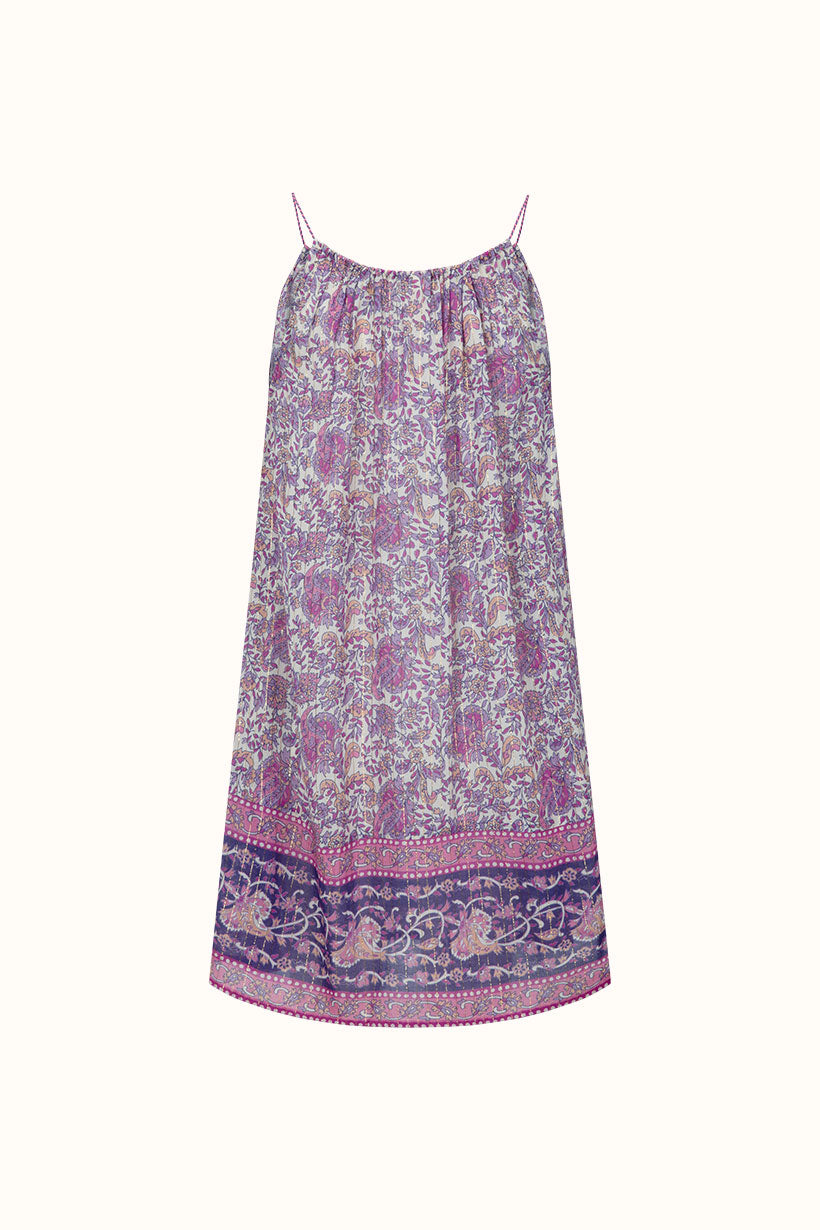 Spell - Little Bird Strappy Mini Dress - Berry