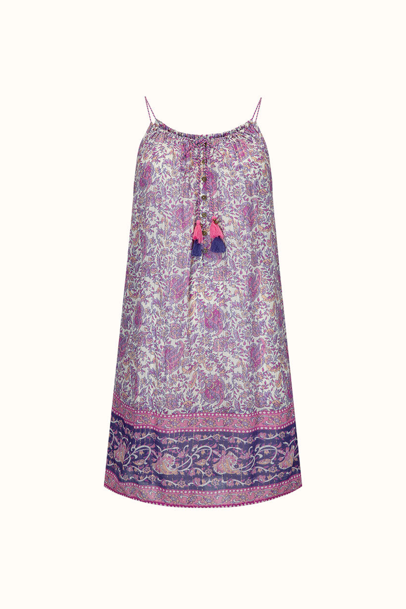 Spell - Little Bird Strappy Mini Dress - Berry