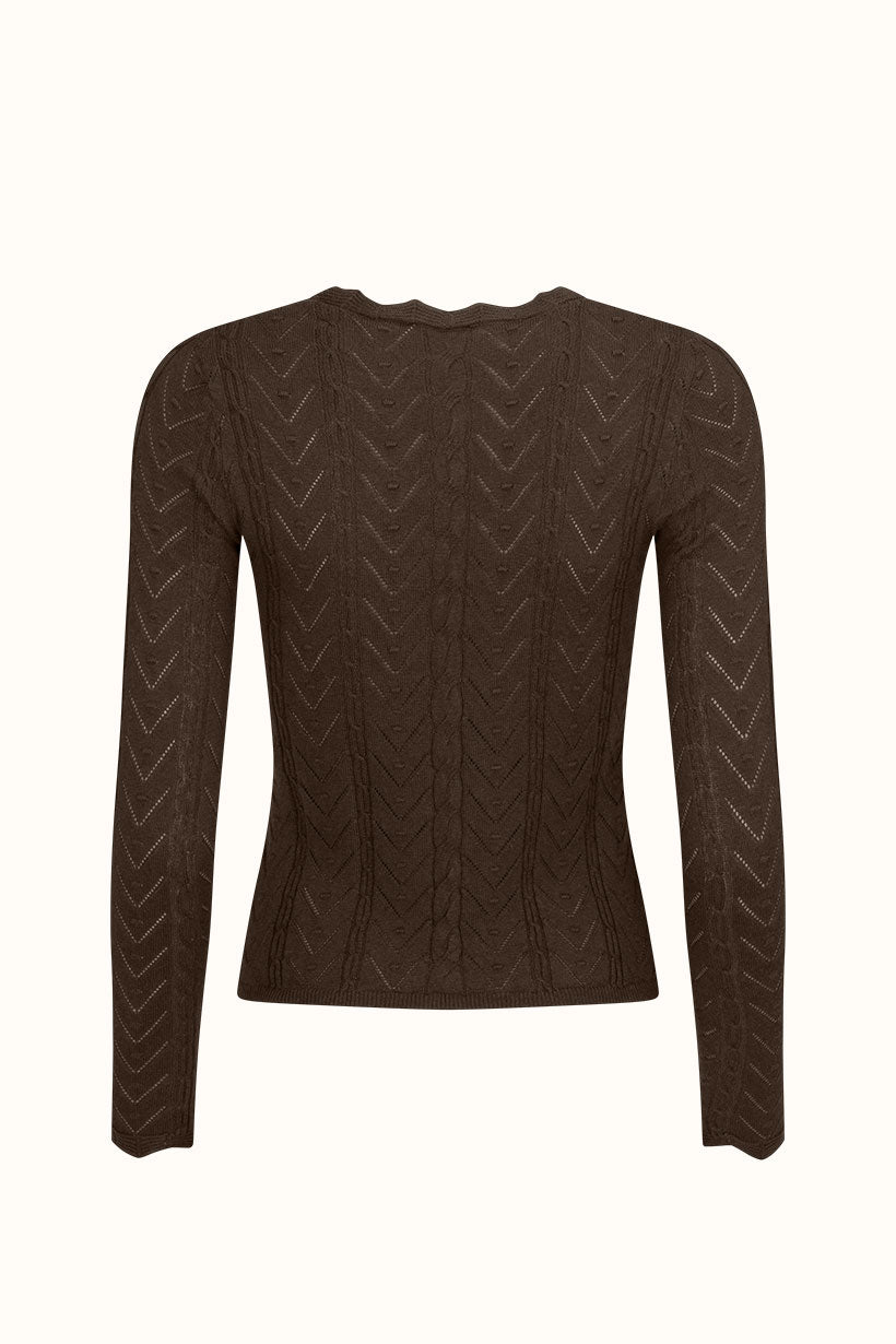 Spell - Lou Lou Knit Top - Cacao