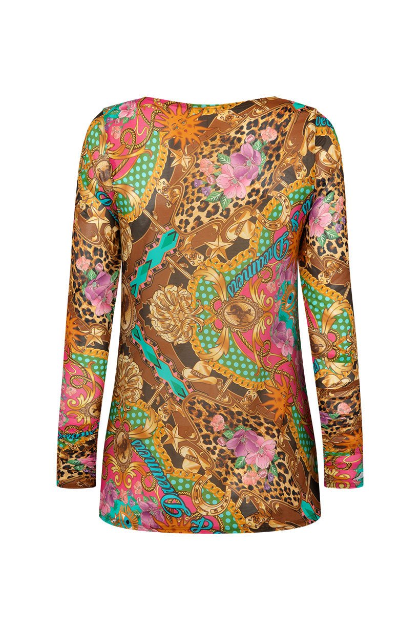 Spell - Lovers & Dreamers Mesh Long Sleeve Top - Cosmos Pink