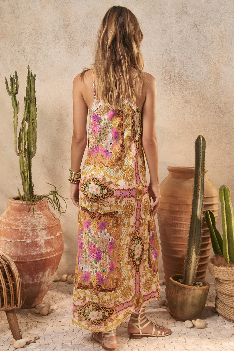 Spell - Lovers & Dreamers Strappy Maxi Dress - Champagne Peach