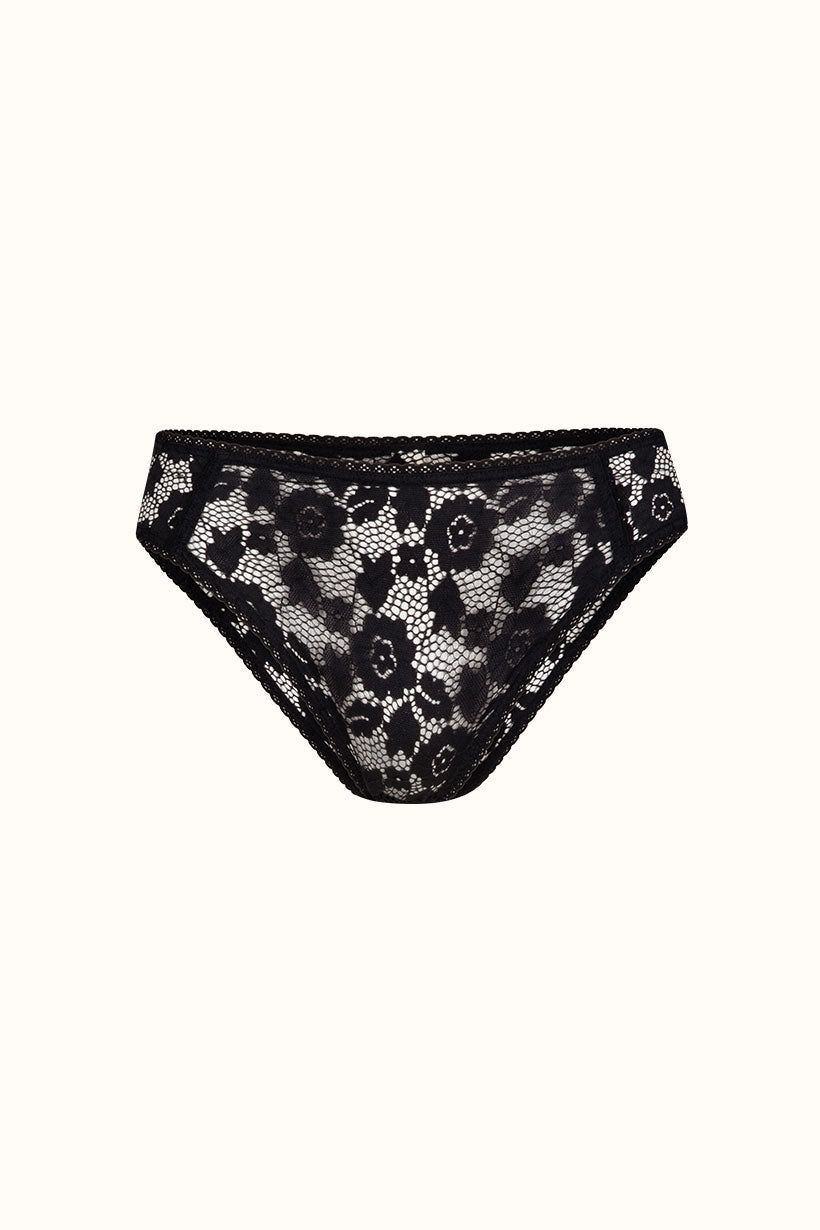 Spell - Lux Lisbon Lace Brief - Onyx