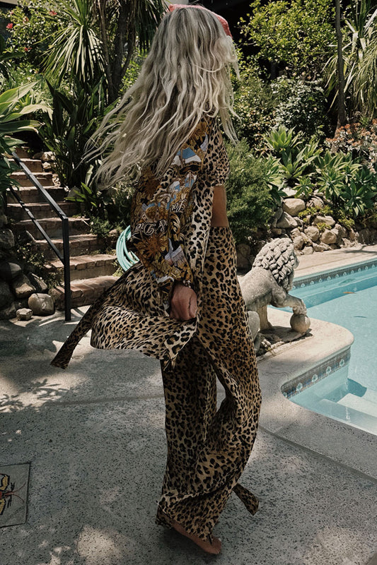 Spell - Samantha Bias Pant - Vintage Leopard