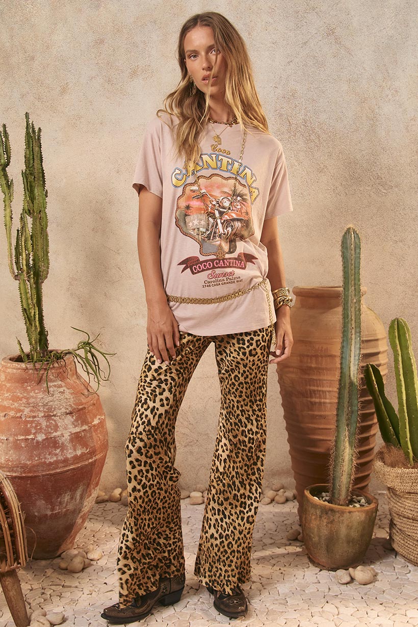 Spell - Samantha Bias Pant - Vintage Leopard