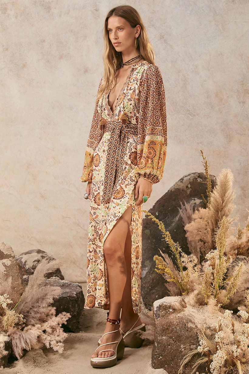 Spell - Sannah Boho Maxi Dress - Golden Ochre
