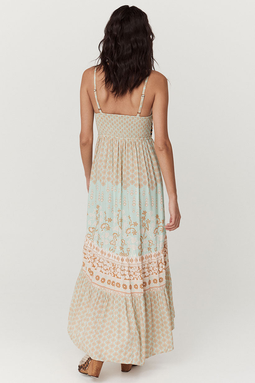 Spell - Sweet Nothings Shirred Strappy Dress - Peppermint