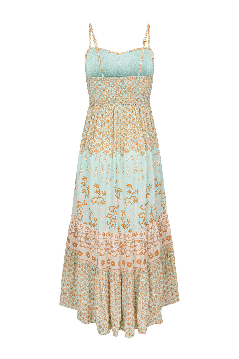 Spell - Sweet Nothings Shirred Strappy Dress - Peppermint