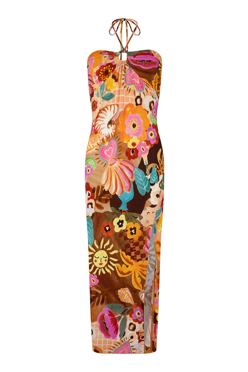 Spell - Birth of Venus Strapless Dress - Caramel