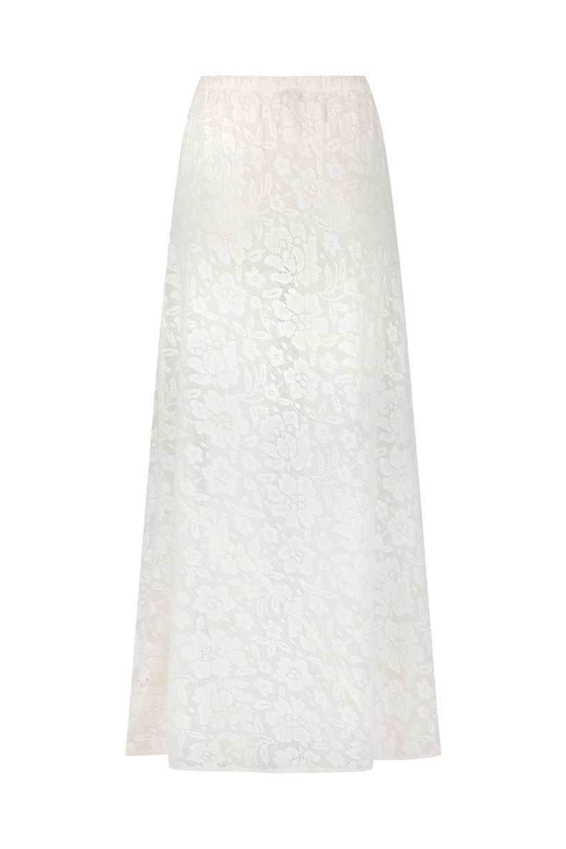 Spell - Free Love Lace Bias Skirt - Vintage Cream