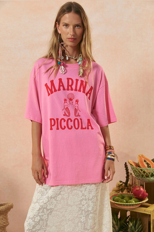 Spell - Marina Piccola Oversized Biker Tee - Cosmos