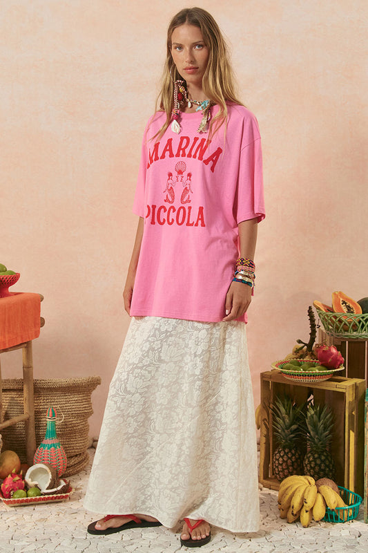 Spell - Marina Piccola Oversized Biker Tee - Cosmos