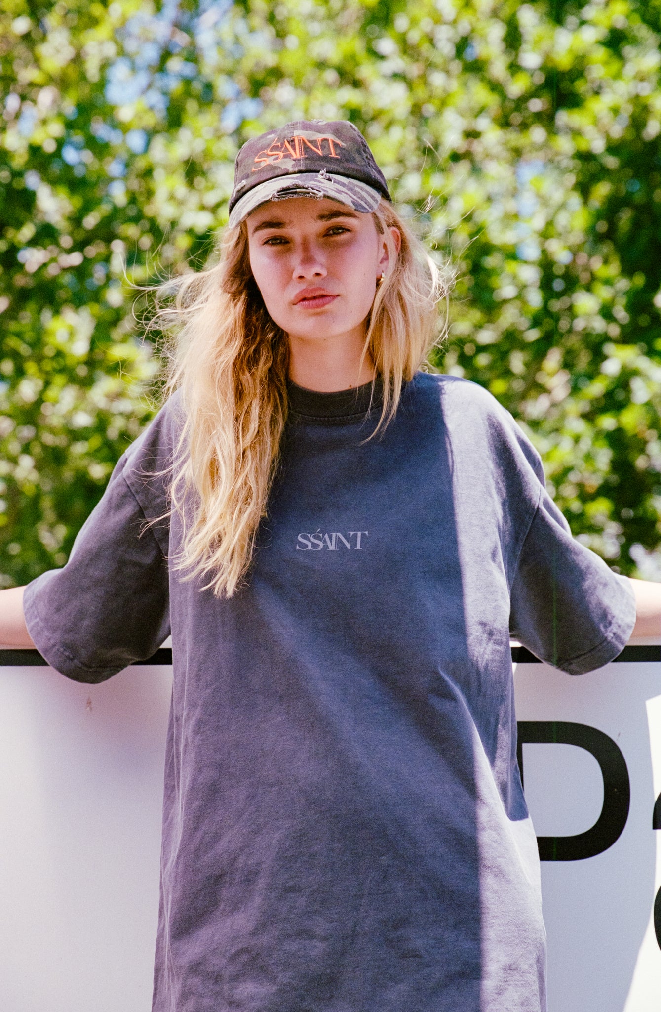 SSAINT Apparel - No Vacancy Tee - Charcoal Acid Wash