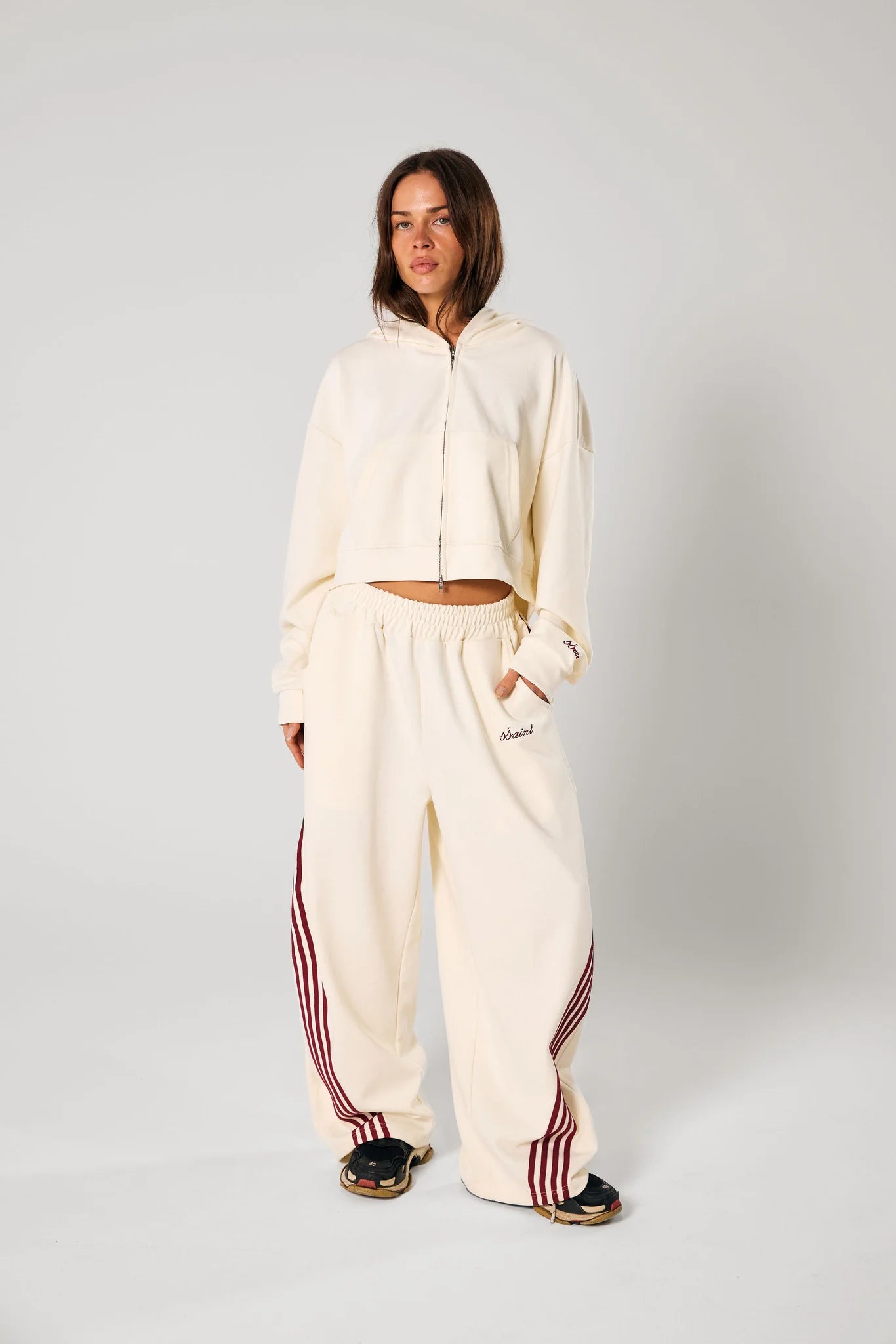 Ssaint - Cropped Hoodie - Butter