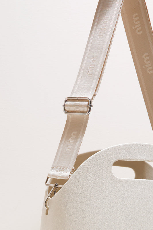 Nim The Label - Shoulder Strap - Creme Mono - Gold or Silver