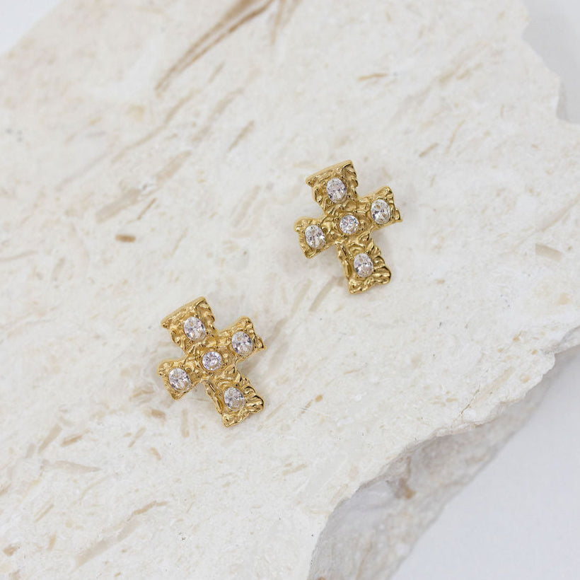 Sun Soul - El Dorado Cross Earrings