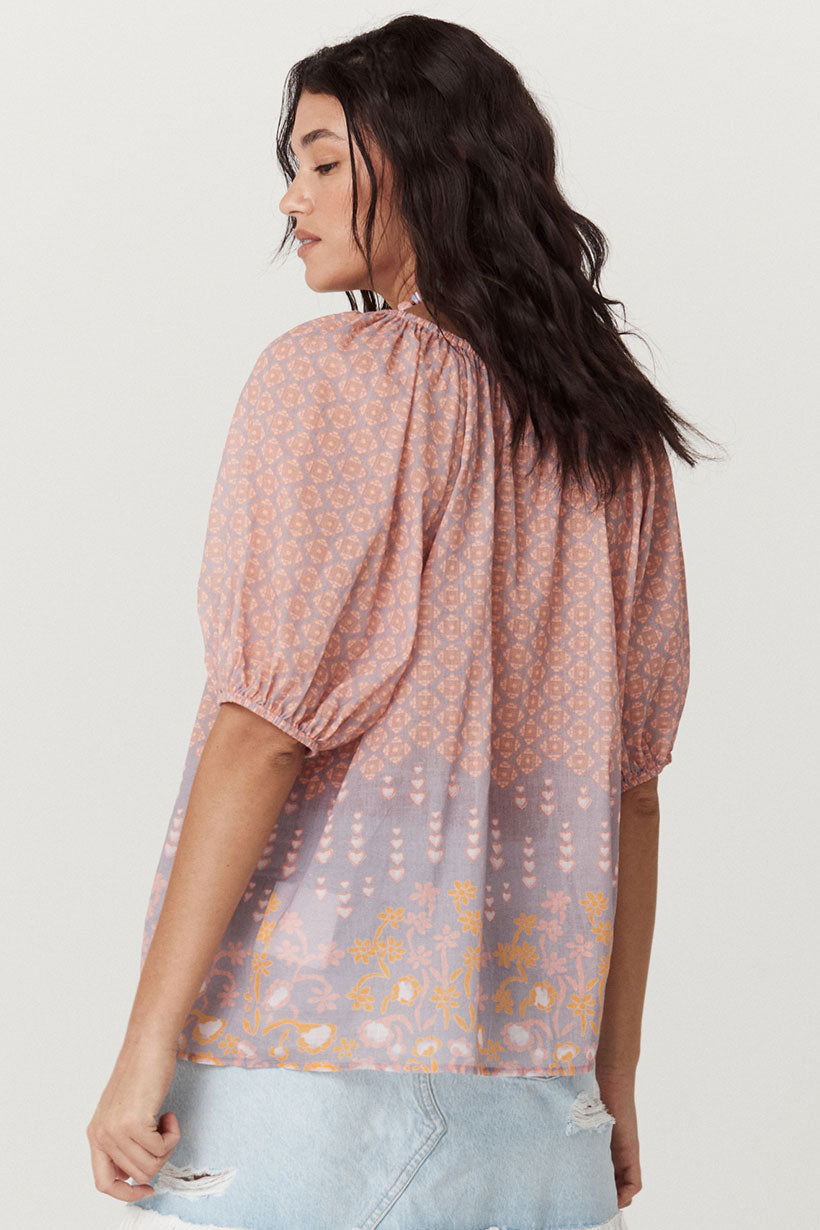 Spell - Sweet Nothings Short Sleeve Blouse - Sugar Plum
