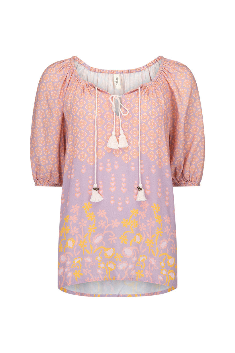Spell - Sweet Nothings Short Sleeve Blouse - Sugar Plum