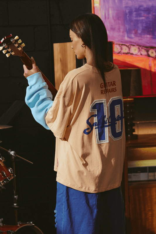 Sabbi - THE LONG SLEEVE SABBI CUSTOM TEE - APRICOT