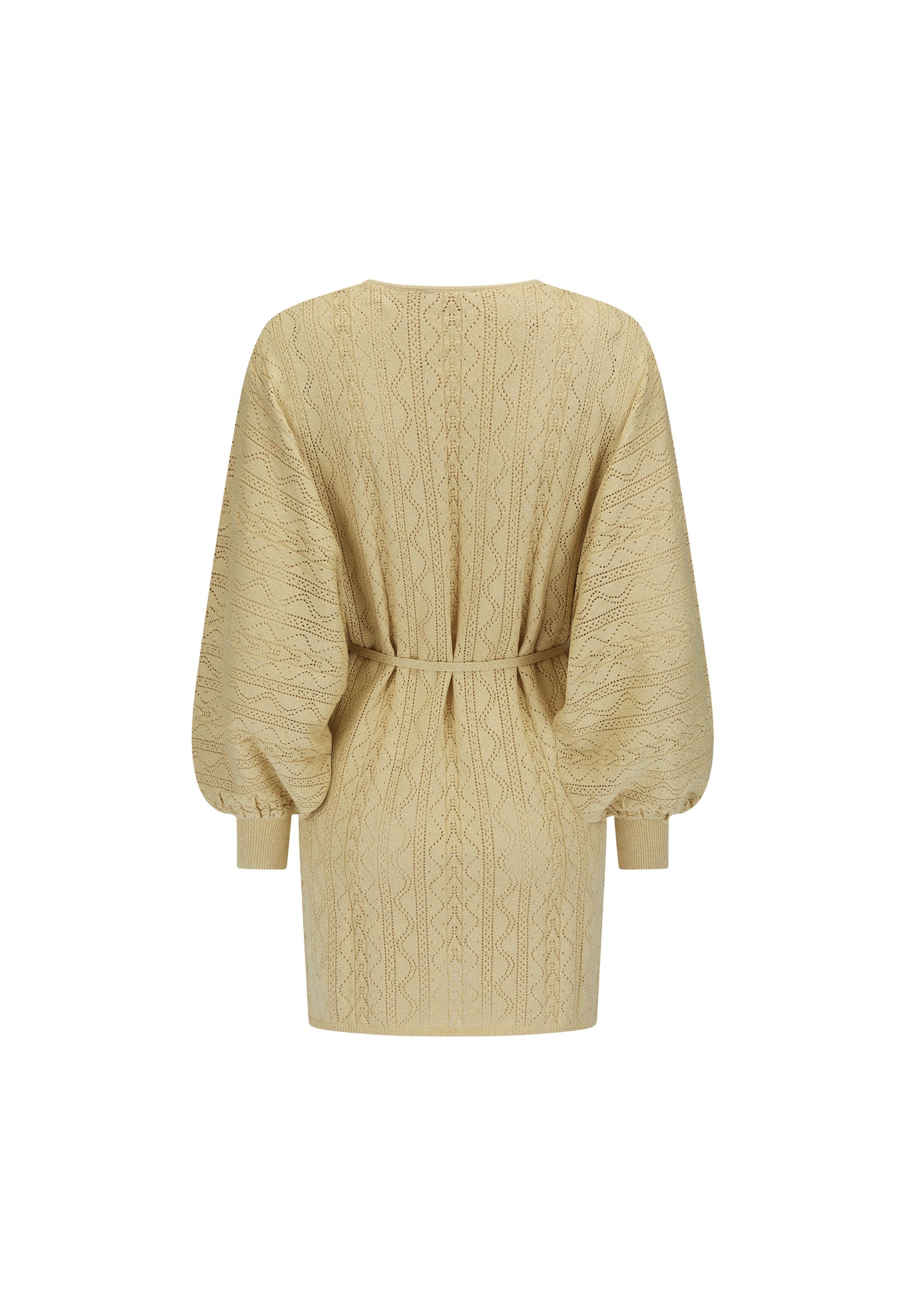 Spell - The Moss Knit Mini Dress - Gold