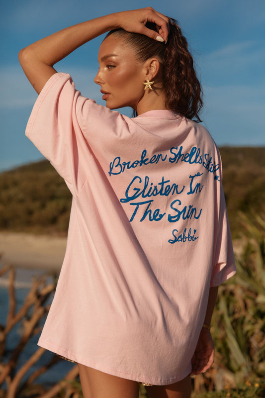 Sabbi - The Very Oversized Shell Titty Tee - Light Pink