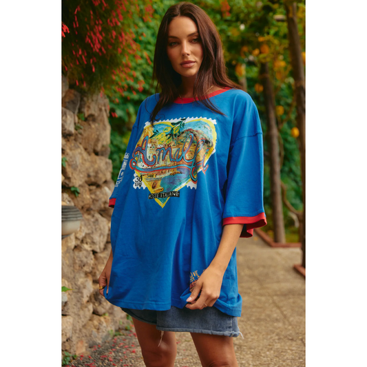 Sabbi - The Very Oversized Love Notes Tee - Amalfi - Blue