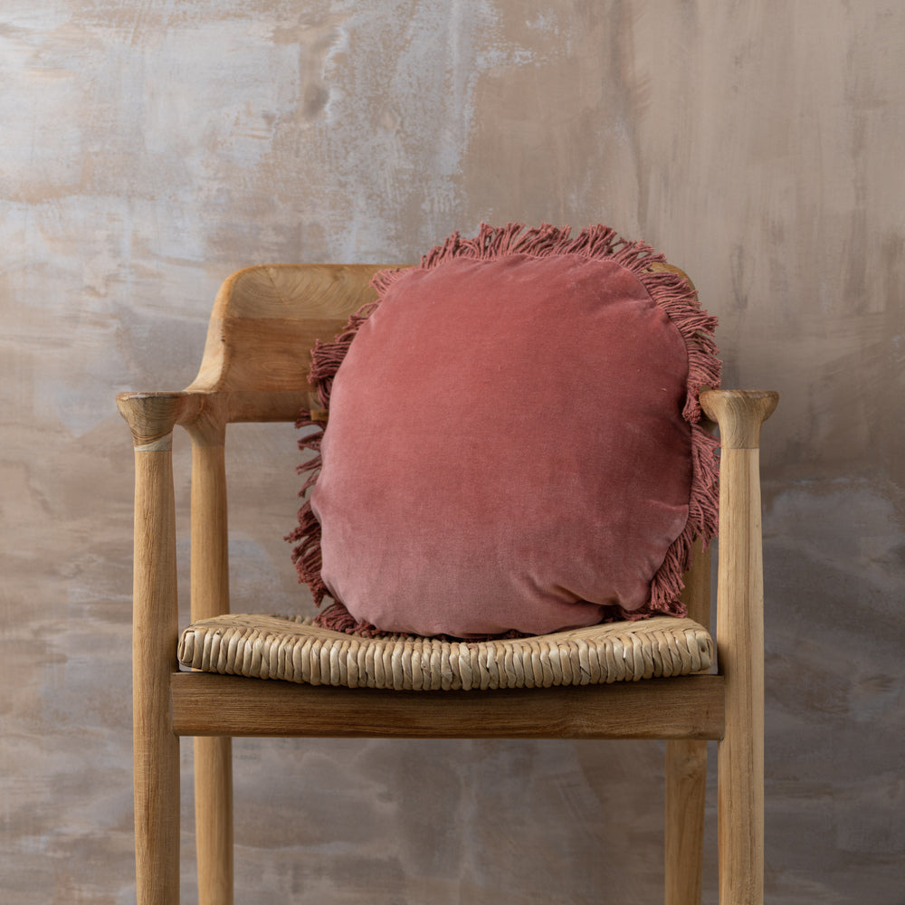 Saarde Velvet Fringed Cushion Range - Square + Lumbar + Round