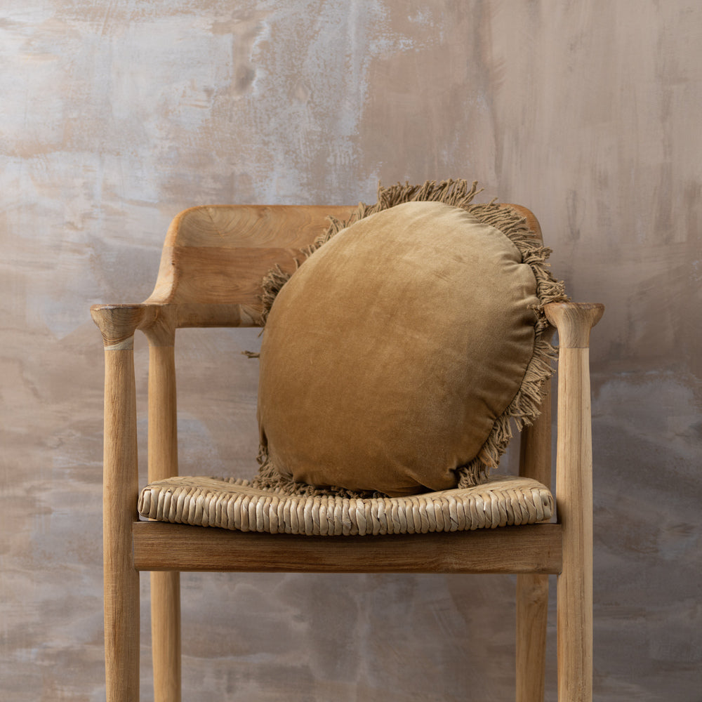 Saarde Velvet Fringed Cushion Range - Square + Lumbar + Round
