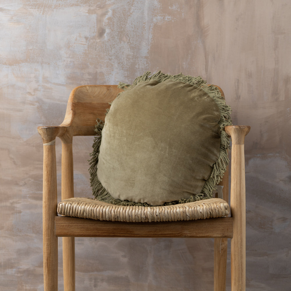 Saarde Velvet Fringed Cushion Range - Square + Lumbar + Round
