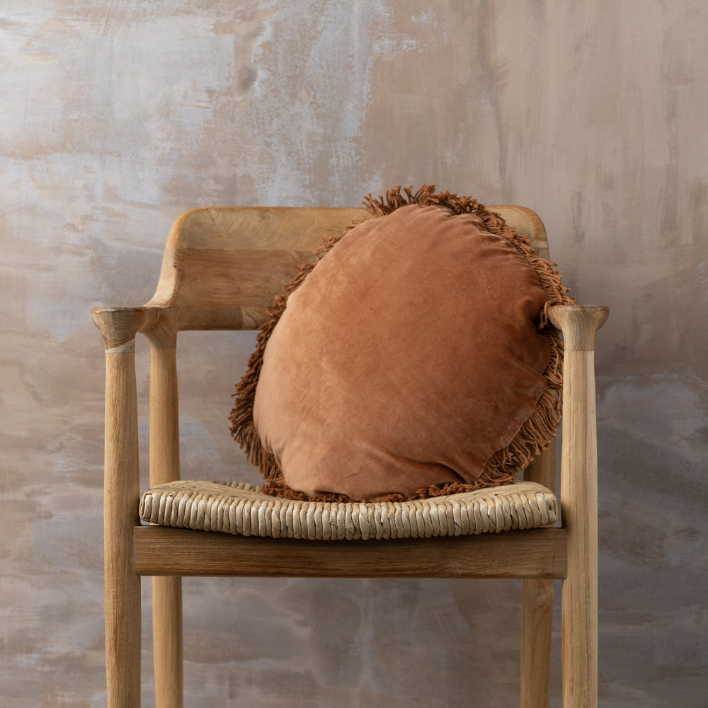Saarde Velvet Fringed Cushion Range - Square + Lumbar + Round