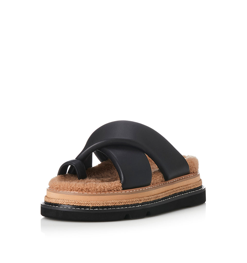 Alias Mae - Venga - Black Leather / Shearling