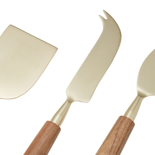 Amalfi - Acacia Wood S/S Cheese Knife Set