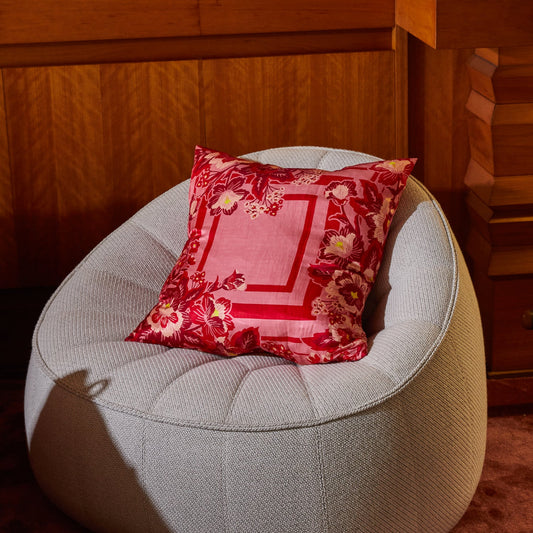 Sage X Clare - Eliza Silk Linen Cushion - Primrose