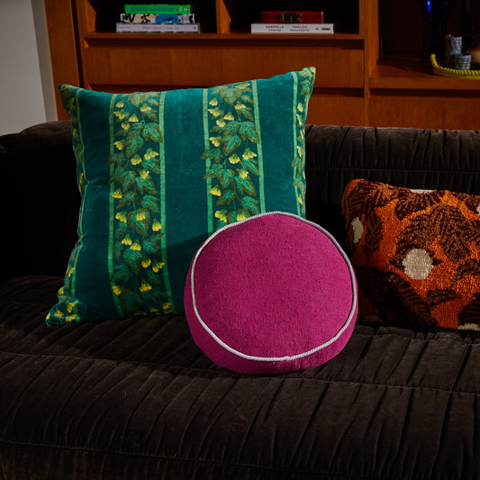 Sage X Clare - Dana Round Cushion - Plumberry