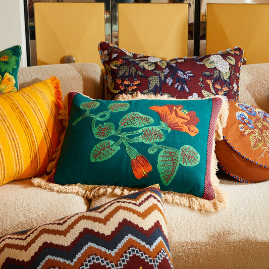 Sage X Clare - Maria Embroidered Cushion