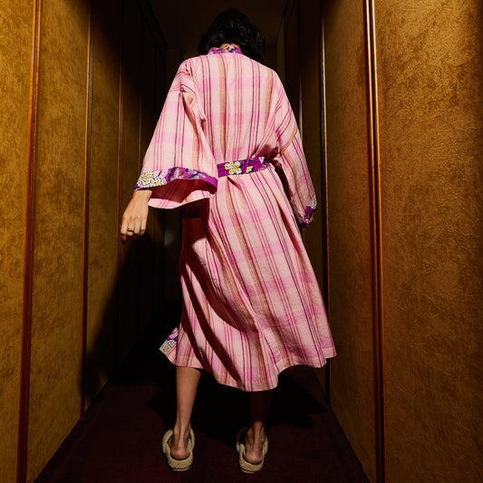 Sage X Clare - Nicolette Linen Robe - Poudre